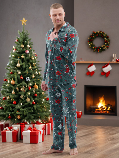Пижама с брюками и рубашкой Family look